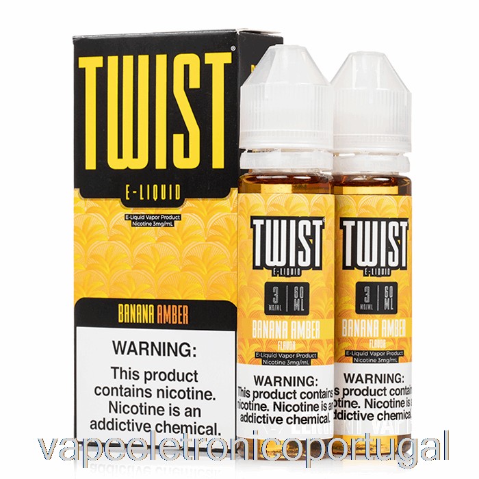 Vape Eletrônico Banana âmbar - Twist E-líquido - 120ml 0mg